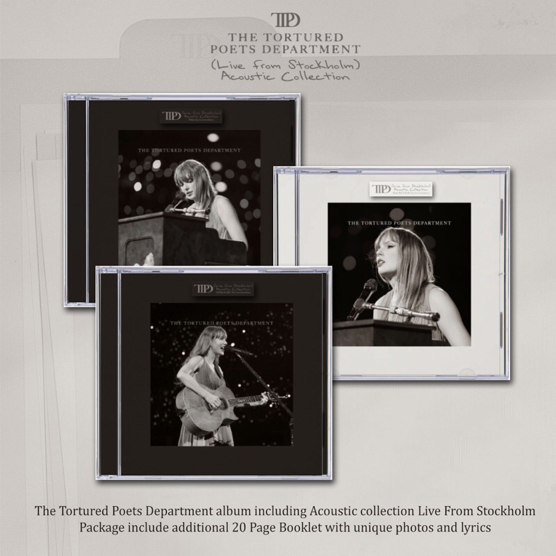 CD TAYLOR SWIFT - THE TORTURED POETS DEPARTMENT LIVE ACOUSTIC FROM STOCKHOLM CD ALBUM . TAYLOR SWIFT
