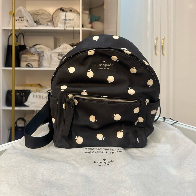 Kate Spade KS Authentic Chelsea The Little Better Orch Medium Backpack Black Multi Preloved Branded