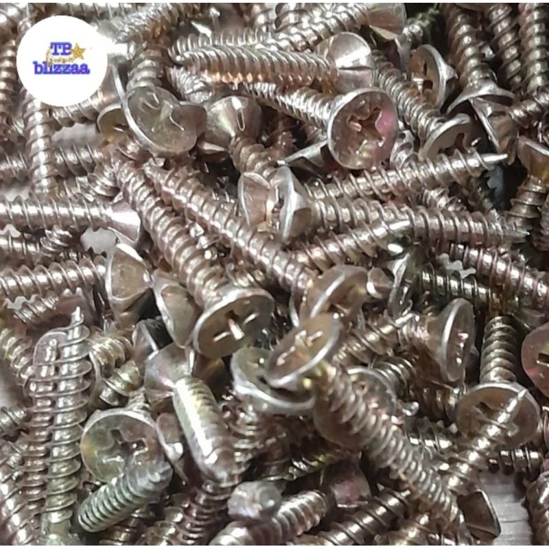 Skrup GRC 6×1" inch Sekrup GRC 2.5cm Skrup GRC 6x1" inch Kuning Skrup GRC 1 Inch