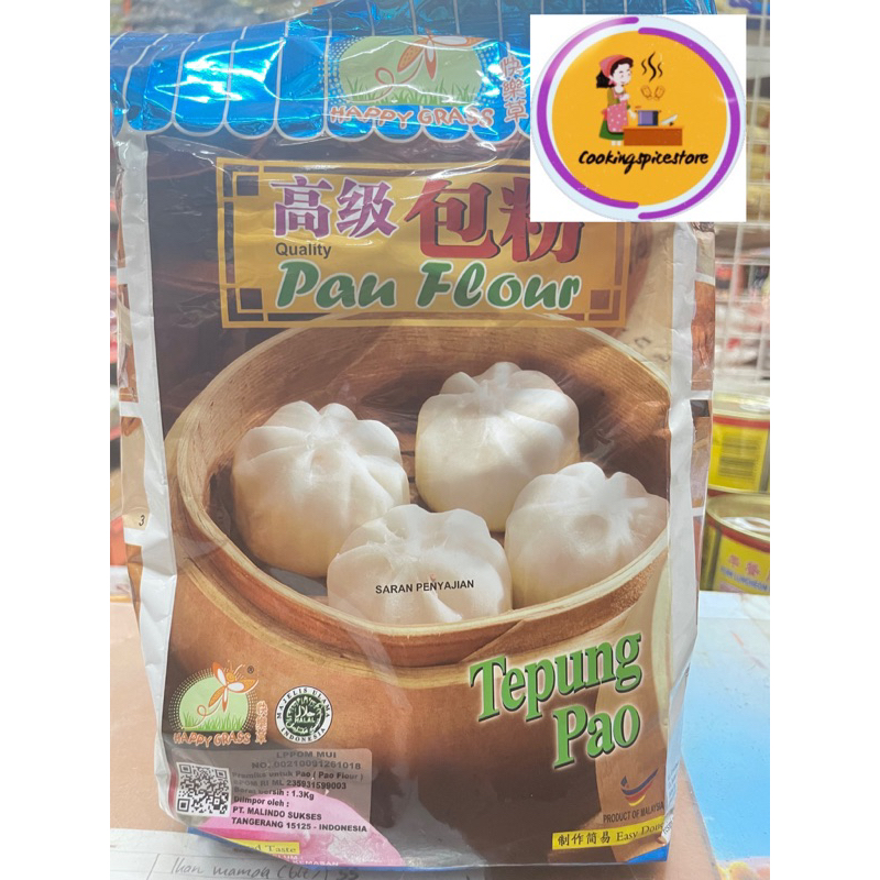 

Happy Grass Tepung Pao/ Premium Wheat Flour/ Tepung terigu 1,3kg