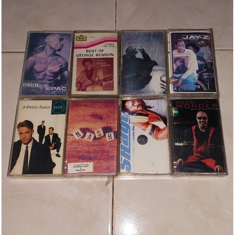 kaset barat 2PAC-Until The End Of Time / GEORGE BENSON-Best Of / JAY Z-The Blueprint / JAY Z-Unplugg