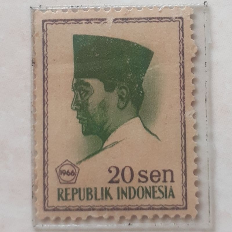 

Perangko Indonesia Presiden Soekarno 1966 Tahun 1966 20 sen