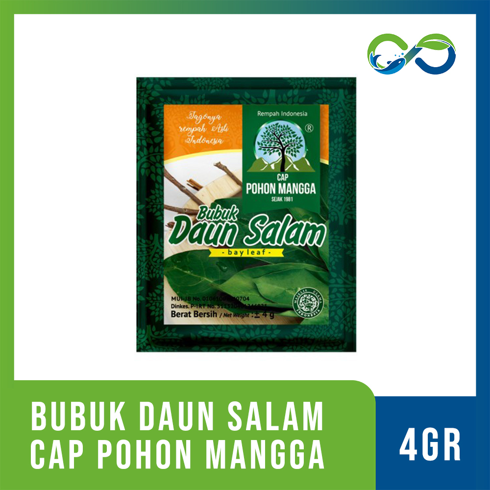 

[AquaEcofarm] BUBUK Daun Salam Rempah Indonesia Sachet Cap Pohon Mangga Bandung