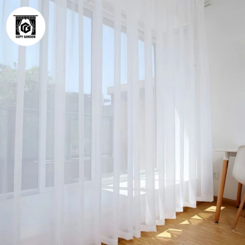 RB Gorden Sifon Voil/Gorden Vitrase Dalaman Polos Vitrase Model Smokring/Gorden Dalaman Minimalis