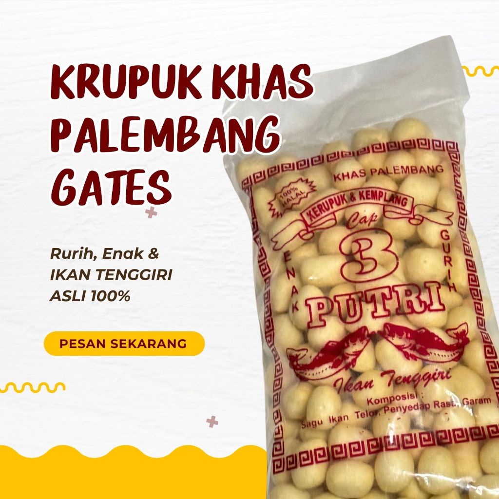 

Kerupuk GETES, Kerupuk bulat renyah ASLI PALEMBANG