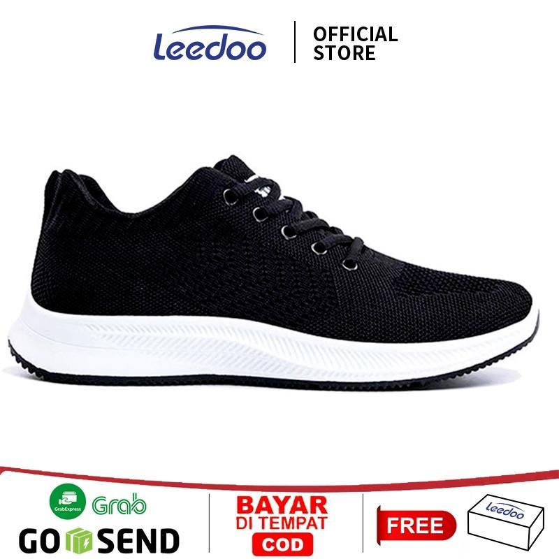 Leedoo Sepatu Pria Olahraga Tali Sepatu Sneaker Pria Casual Sepatu Formal Sport Pria Running Shoes M
