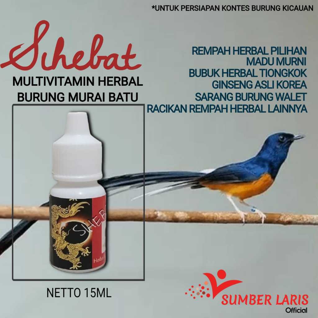 GANTANGAN MURAI BATU - ORIGINAL 100% VITAMIN PAKAN BURUNG MURAI PENGGACOR VITAMIN LOMBA SUMBERLARIS