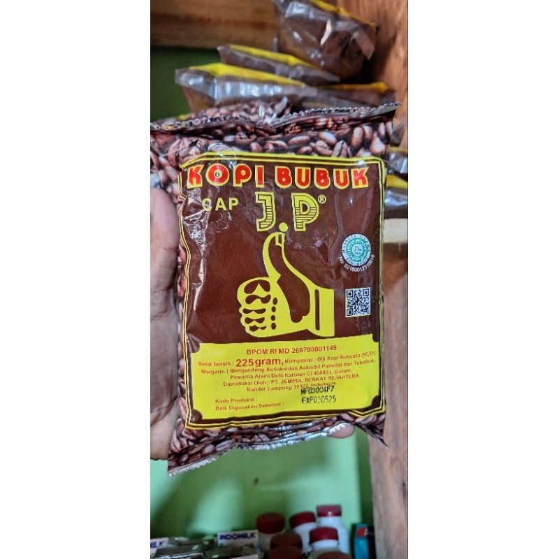 

Kopi Bubuk Cap J.P 225g / Kopi Lampung / Kopi Sumatera / Kopi Indonesia