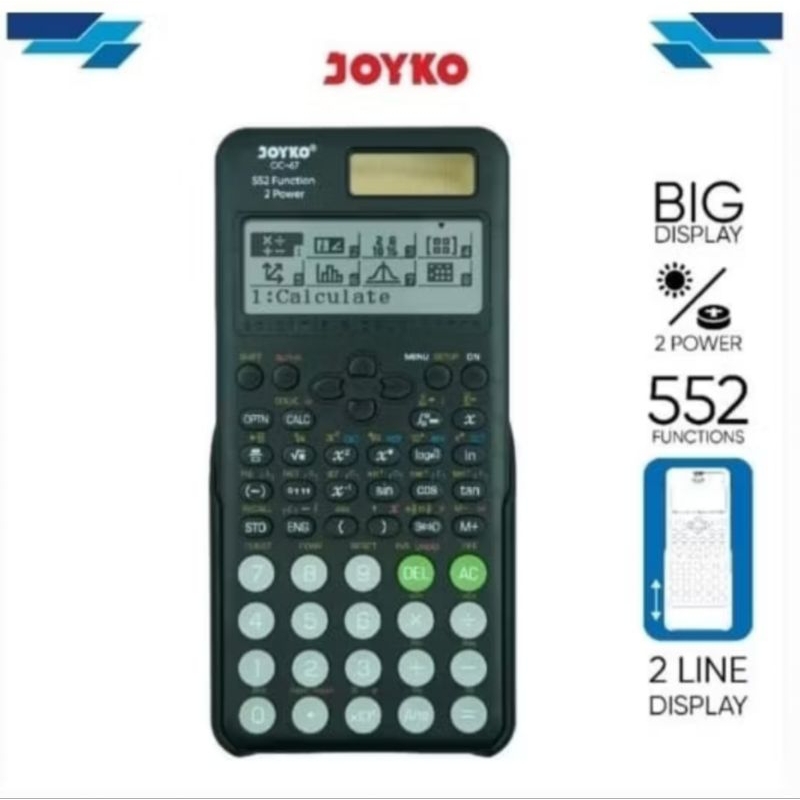 

CALCULATOR/KALKULATOR JOYKO SCIENTIFIC 552 FUNCTIONS CC-67