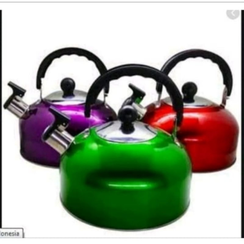 Teko Siul Stainless Steel Kettle 3 Liter Whistle Alat Masak Air Bunyi - 1,5 Liter