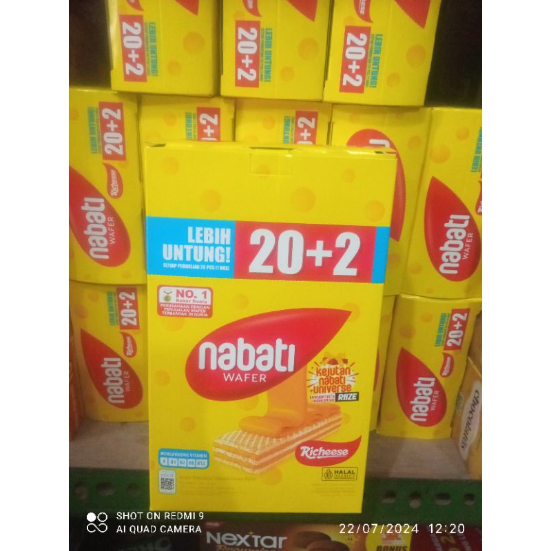 

Wafer richeese nabati Keju 1 box isi 20