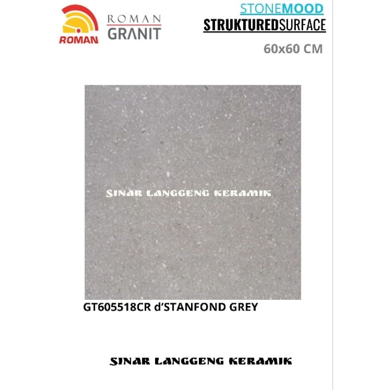 ROMAN GRANIT/GT605518CR d'STANFOND GREY/60x60/MATT/LANTAI