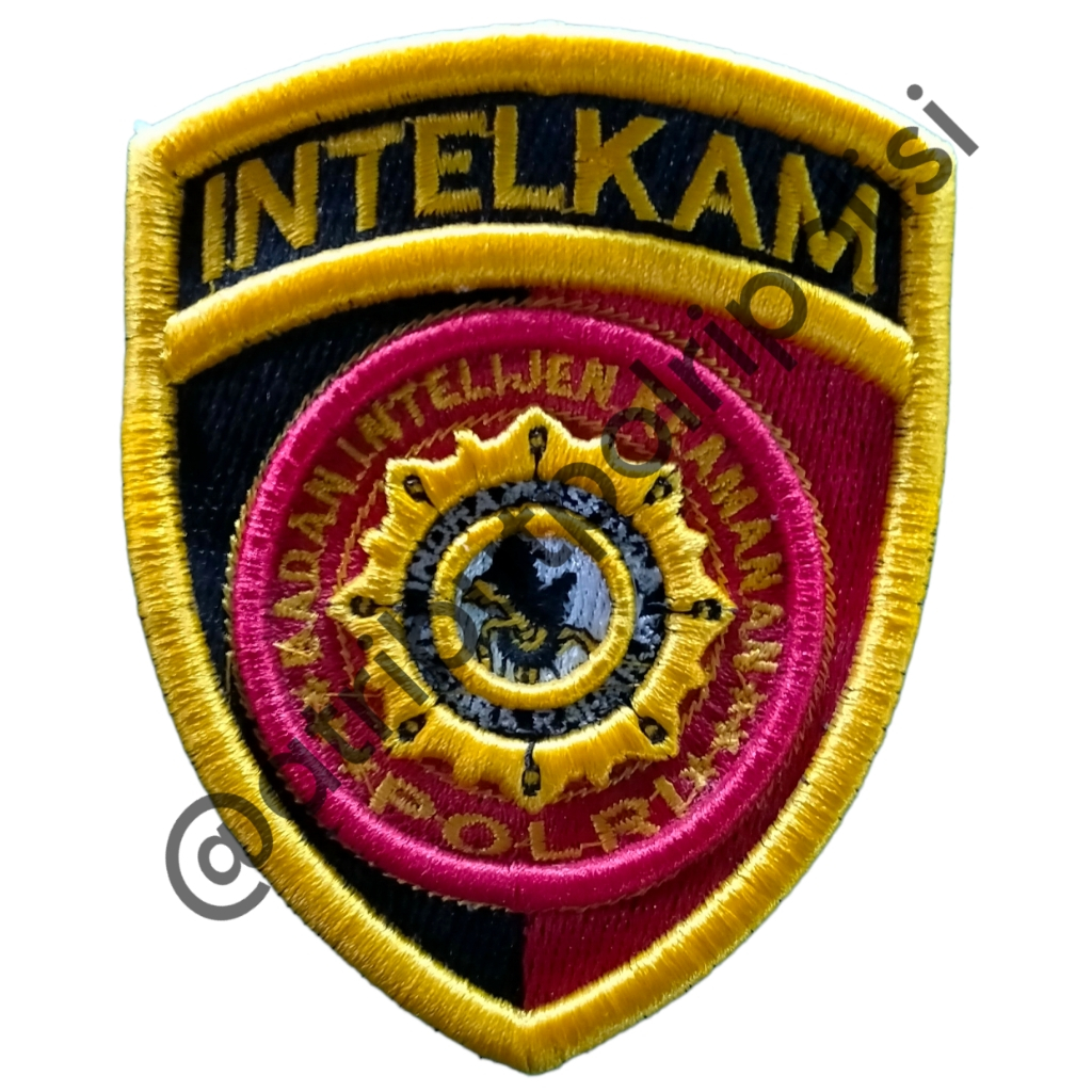 ATRIBUT POLRI / BET POLRI / BREVET POLRI BORDIR TIMBUL HARGA SATUAN INTELKAM