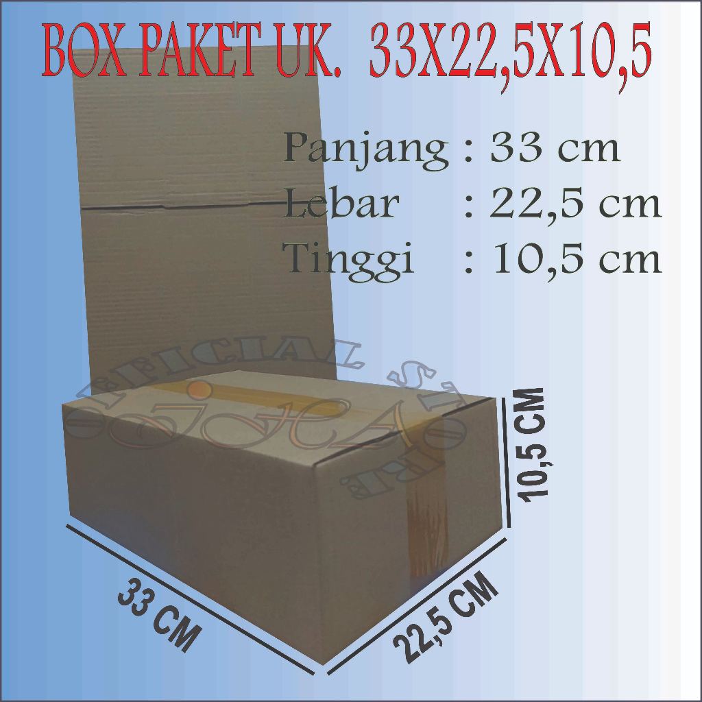 

Kardus packing uk. 33x22,5x10,5 box packaging paket online murah dus ale-ale