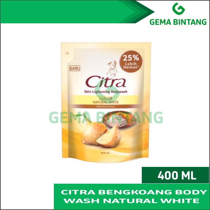 CITRA BODY WASH NATURAL WHITE 400 ML SABUN MANDI CAIR 400ML BENGKOANG