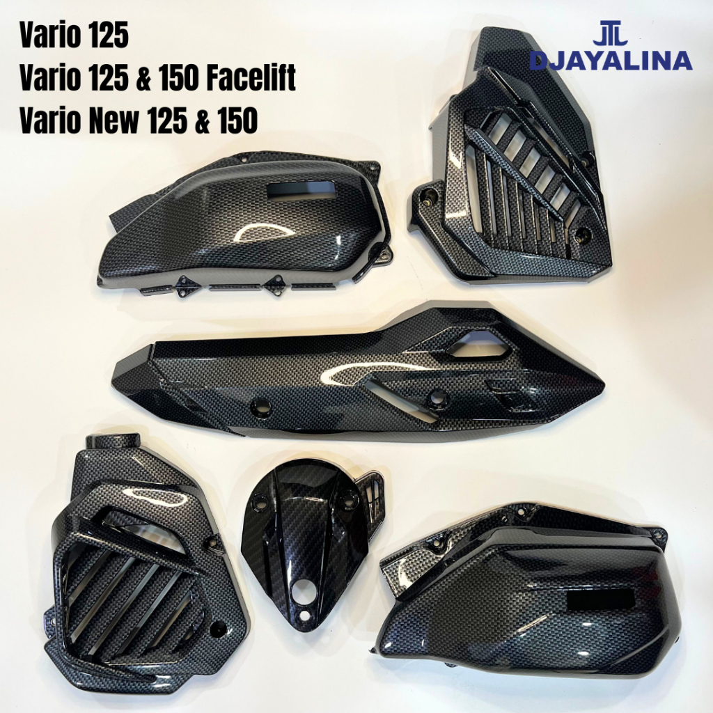 (Aerox Nmax PCX Vario Scoopy) Carbon 5D Cover/Tutup Filter Kipas Knalpot Radiator - Aerox Nmax PCX V