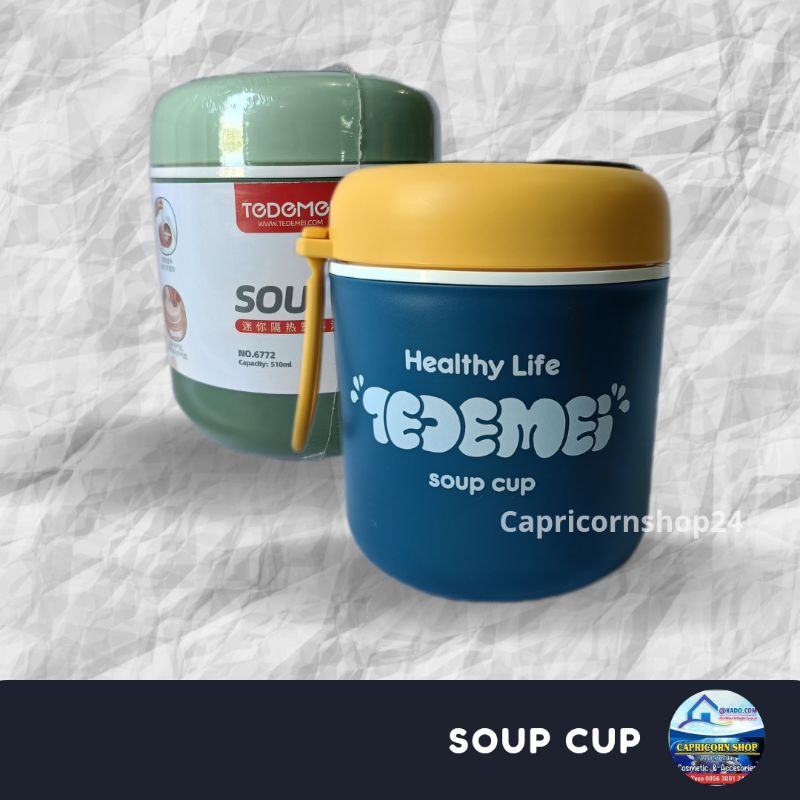 *Soup Cup*Tedemei Soup Cup 510 ml Free Sendok