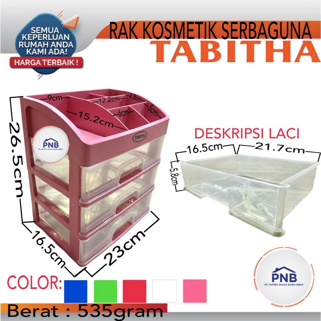 Rak Kosmetik Multifungsi 3 Laci Susun/Tempat Kosmetik/Kotak Kosmetik