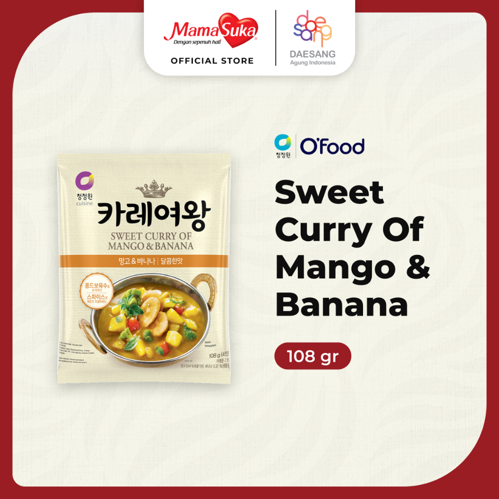

Chung Jung One - Sweet Curry of Mango & Banana 108 gr