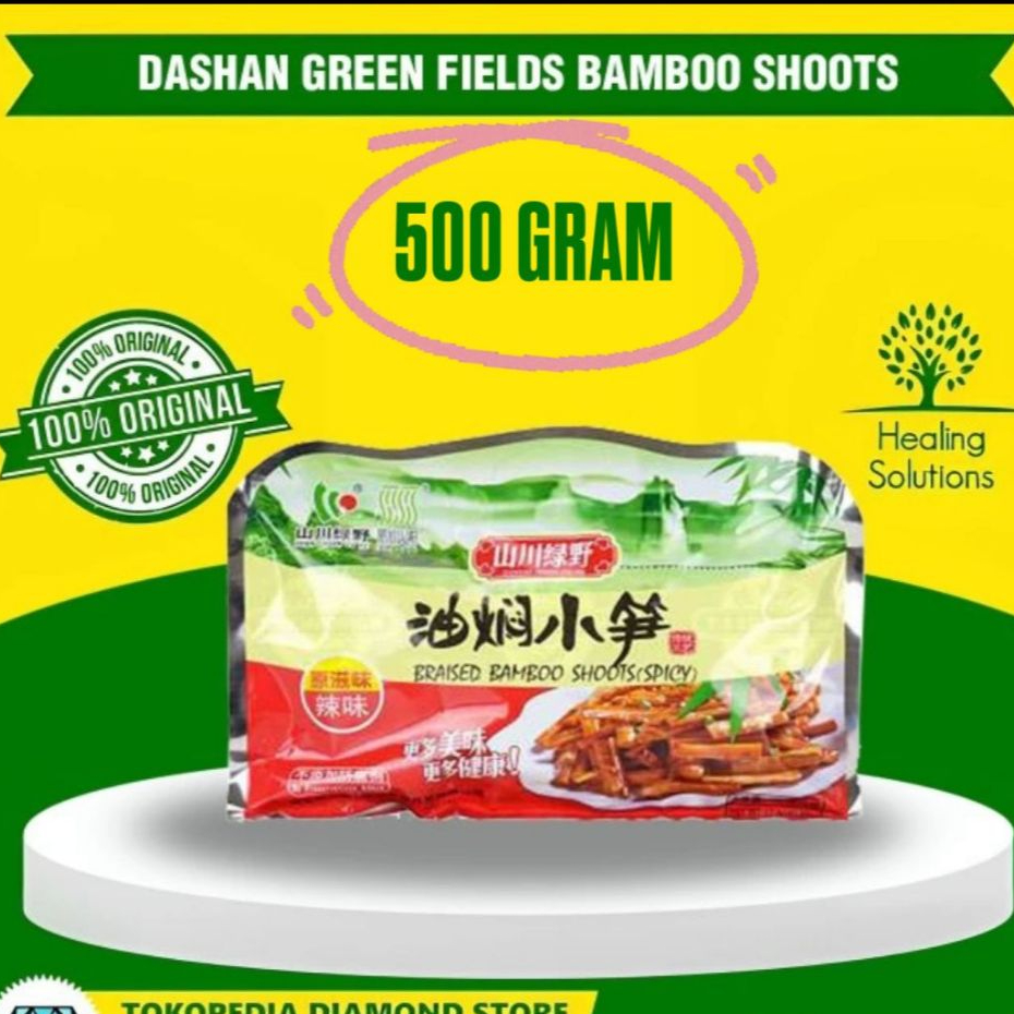 

Dashan Green Fields Bamboo Shoots 500gr Acar Rebung Pedas HALAL