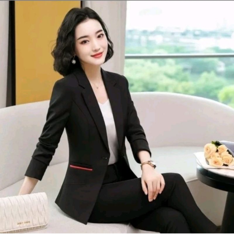 JAS BLAZER WANITA KANTOR BLAZER KANTOR WANITA SLIMFIT ATASAN JAS CEWE