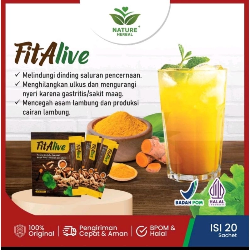 

Minuman Herbal FitAlive by TaraNature untuk kesehatan hati dan lambung 100% Original isi 20 Sachet