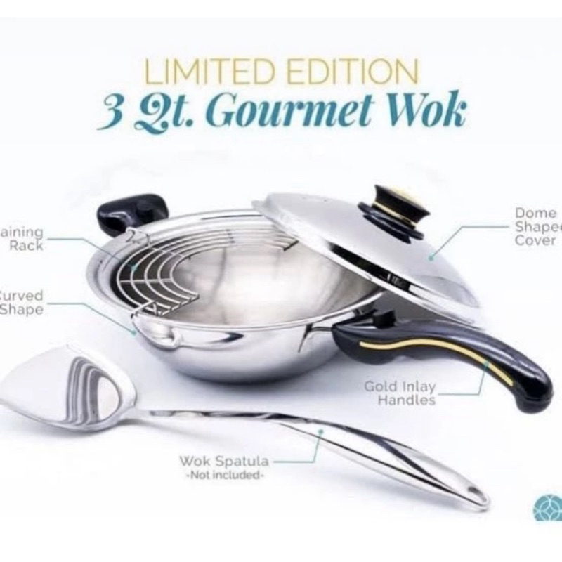 saladmaster wok 3 qt limited edition