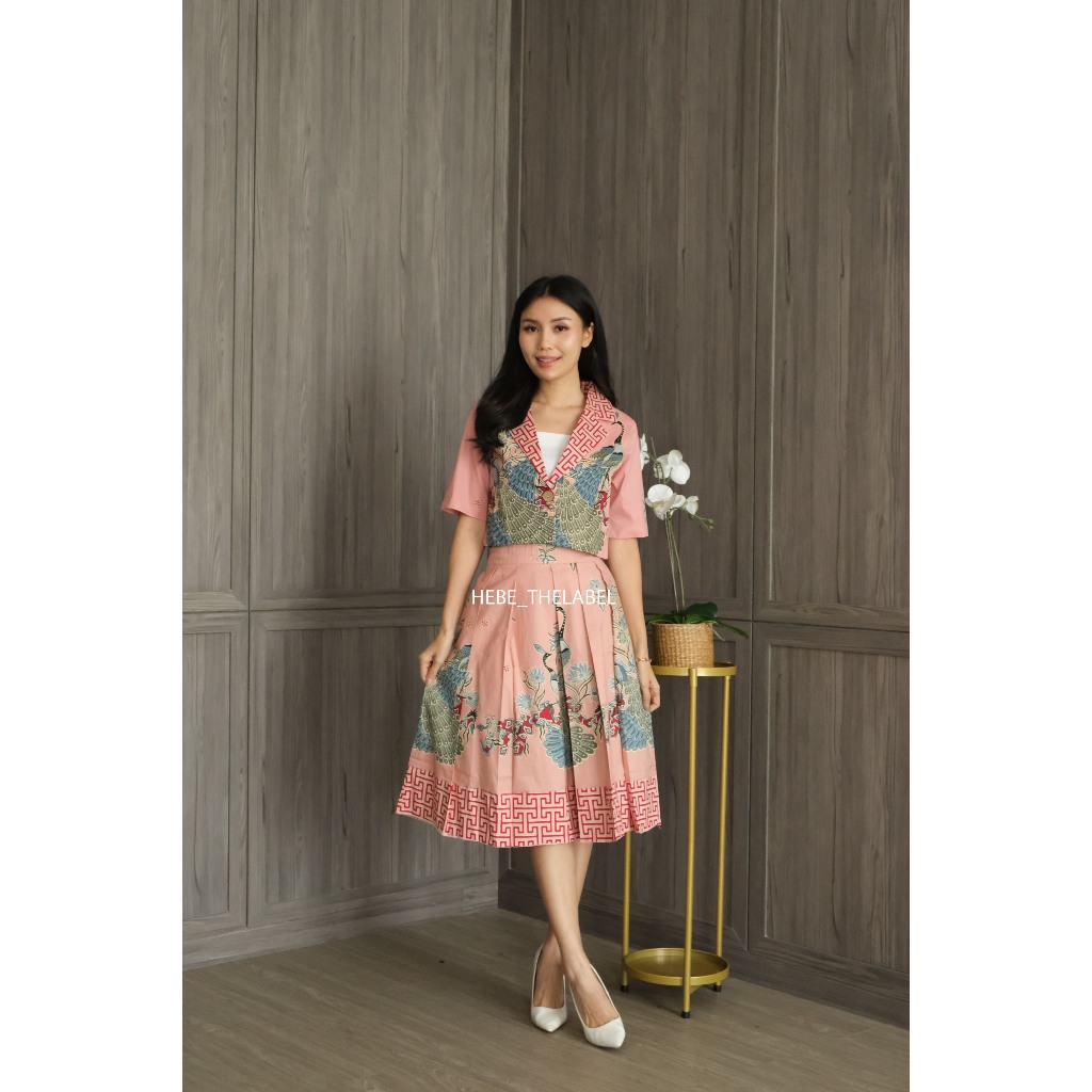 Batik Cheongsam Couple Set Pesta