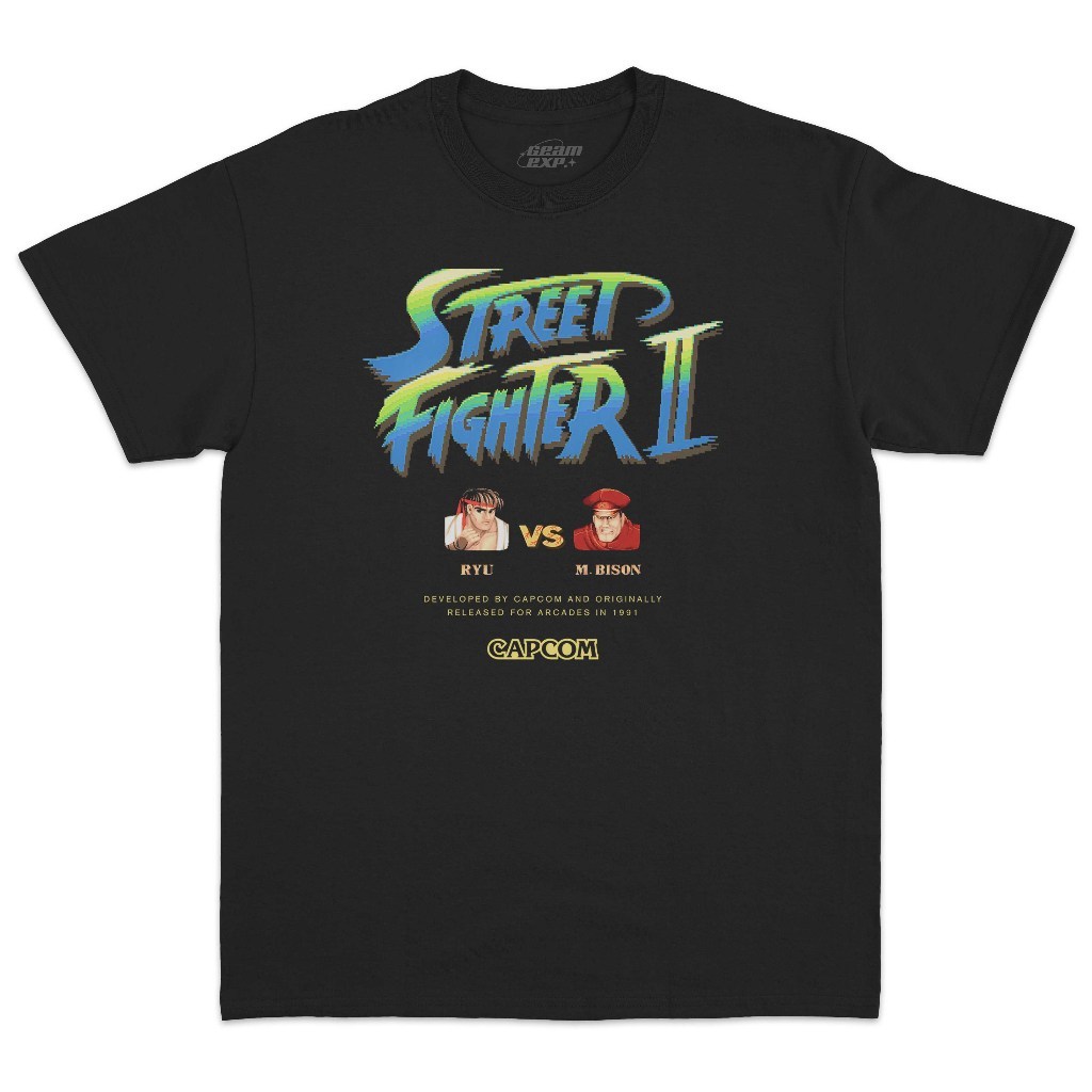 Kupakai Kaos Game Street Fighter | Retro Gamer T-Shirt | Arcade Capcom Games