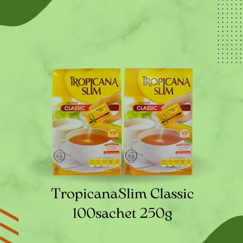 

Tropicana Slim Sweetener Classic 100 sachet 250g