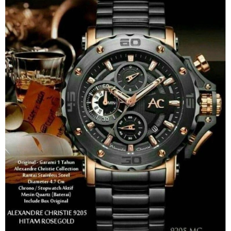 Jam tangan pria alexandre cristie AC6141 original