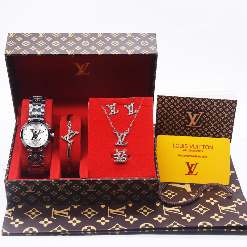 [FULL SET] Jam Tangan Wanita LV Free Aksesories + Box Exclusive