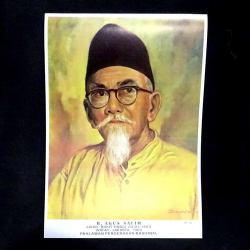 POSTER PAHLAWAN TANGGUNG H.AGUS SALIM | POSTER H.AGUS SALIM | POSTER PAHLAWAN H.AGUS SALIM UKURAN A3