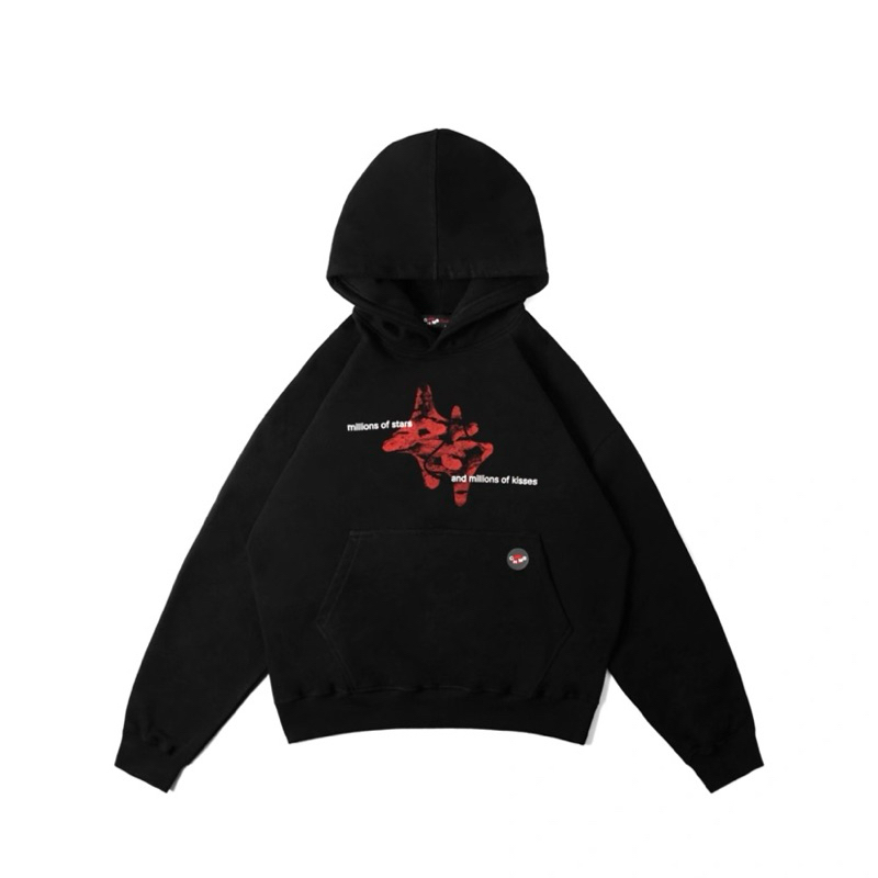 Boxy Hoodie Chambre de Telepati - Millions Black