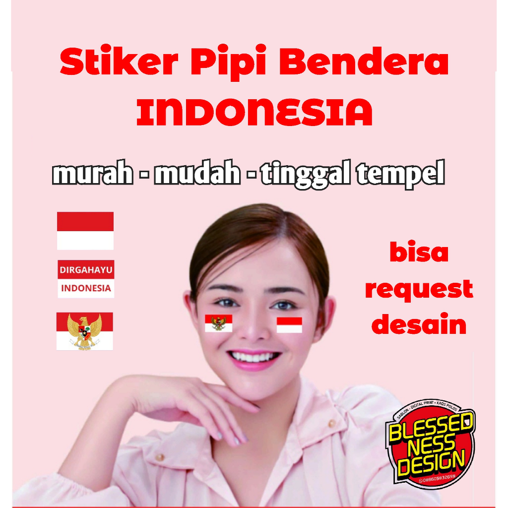 

Sticker pipi bendera Indonesia | HUT RI