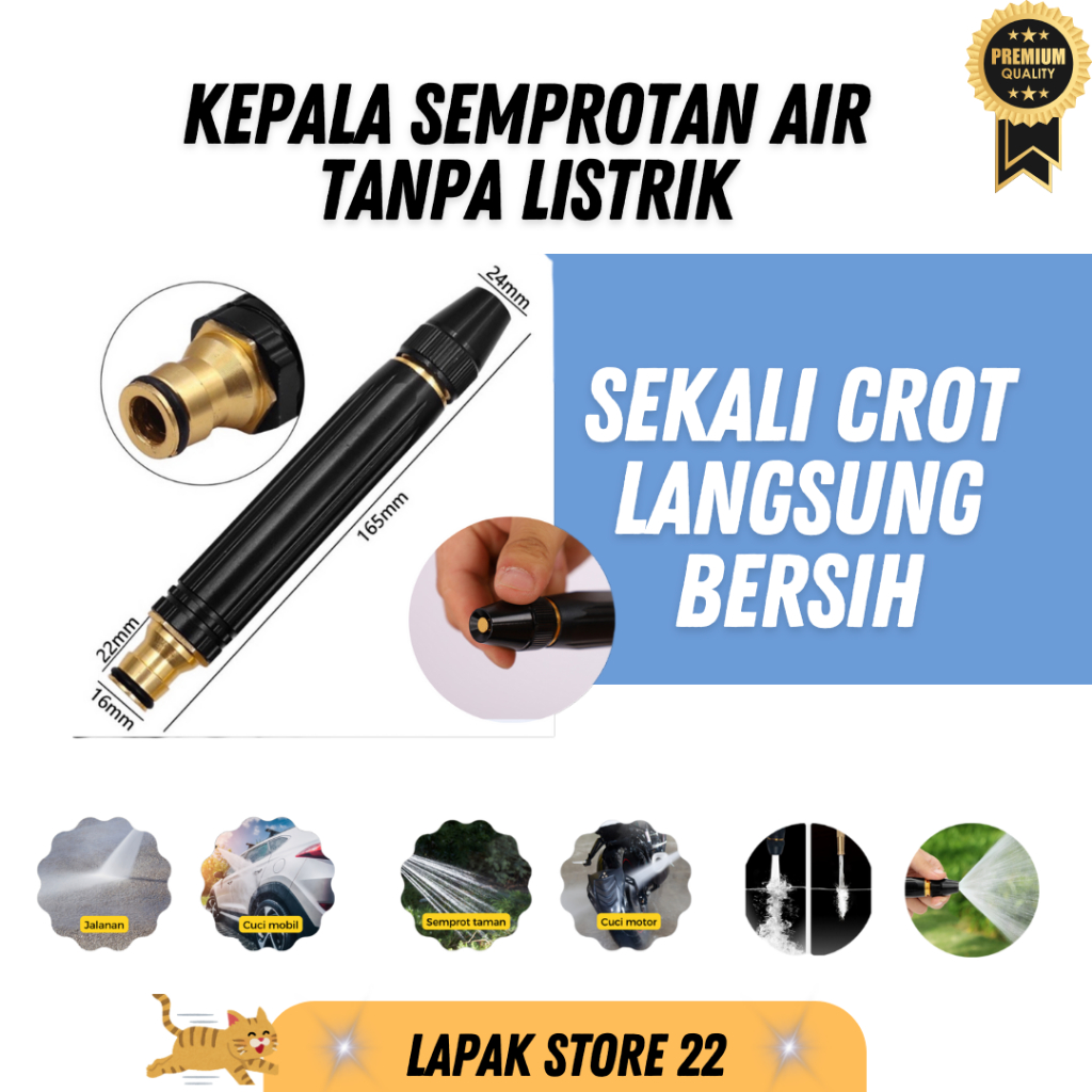 Semprotan Cuci Motor Pistol Air Nozzle Sprayer Mesin Cuci Mobil Motor Kepala Semprotan Tembakan Air 