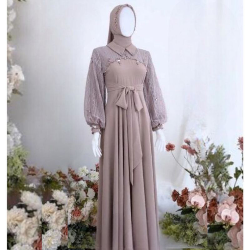 Malika dress - gaun muslimah - gaun pesta muslimah - gaun pesta -gaun pesta mewah elegan -gaun viral