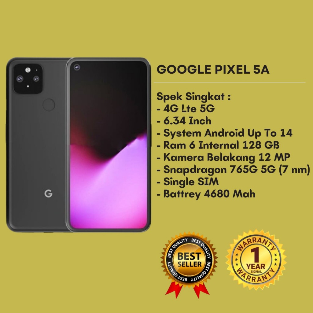 Permanen GOOGLE PIXEL 5a 6-128GB 5G SECOND ORIGINAL