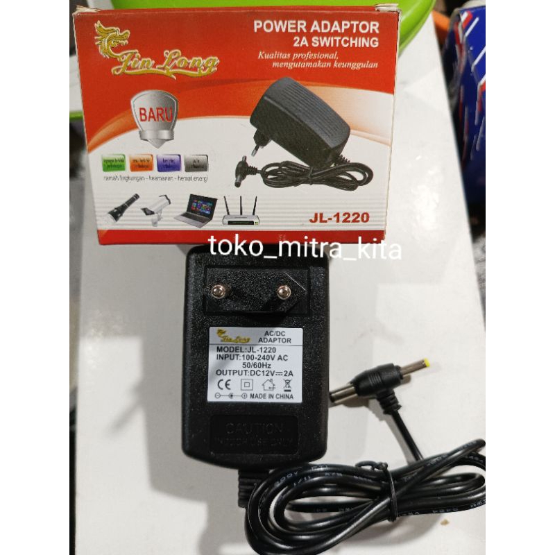Power Adaptor 2A JIN LONG AC/DC Switching n JL- 1220