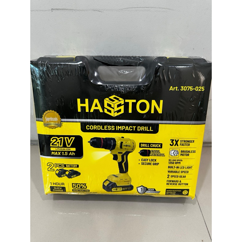 BOR LISTRIK CORDLESS ‘HASSTON’ / BOR LISTRIK BATRE