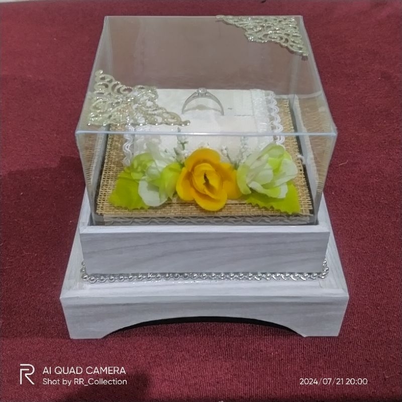 kotak cincin lamaran, box cincin pernikahan (bisa muat 2 cincin/pasangan)