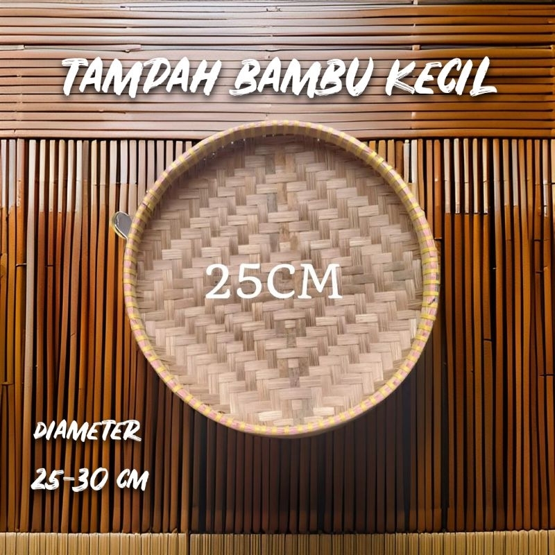 tampah bambu kecil 25 cm 1 kodi
