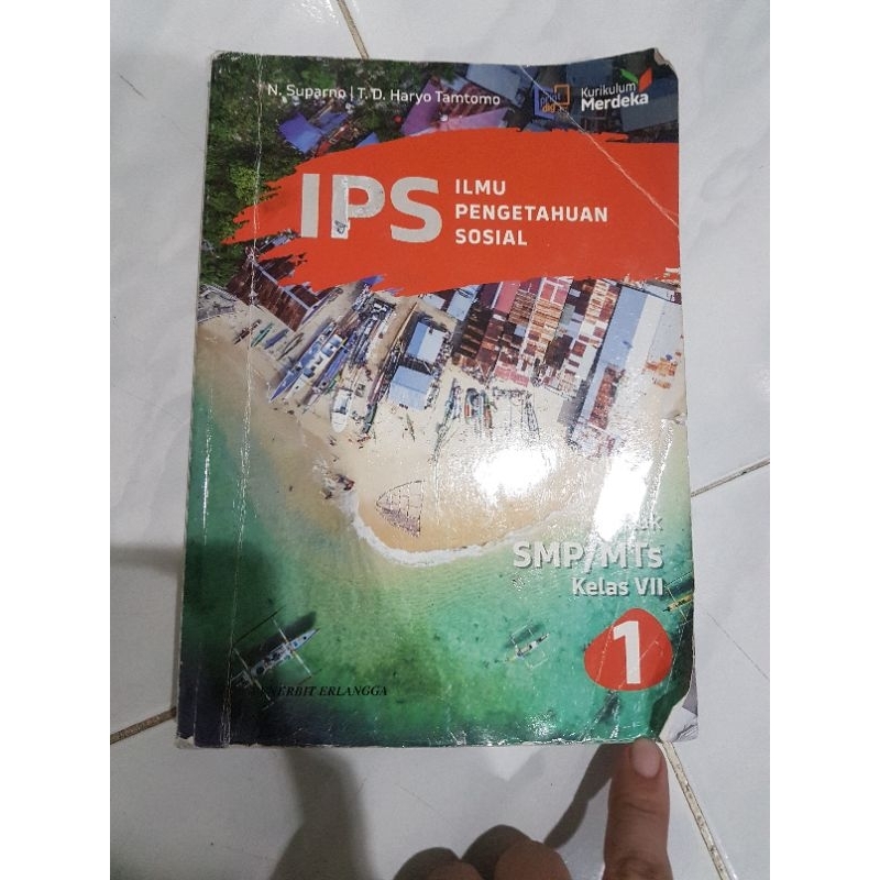 Buku IPS Kelas 7 SMP KURIKULUM MERDEKA ERLANGGA BEKAS