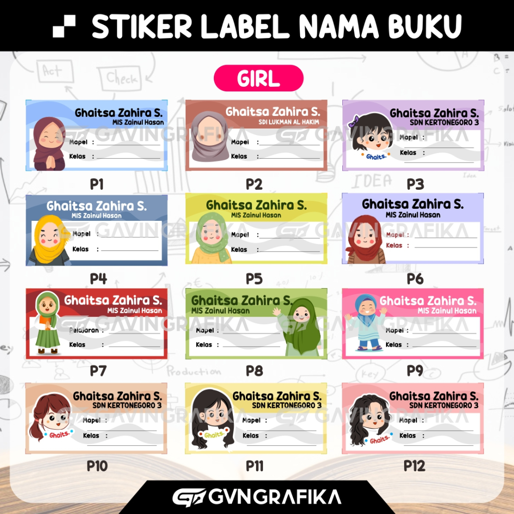 

Stiker Nama Custom Pelajaran / Stiker Nama Sekolah / Stiker Nama Buku