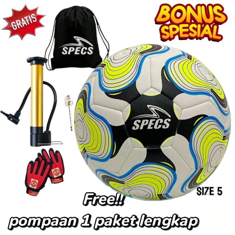Bola Sepak Bola Specs Firsteam Bola Kaki  Bola Bliter Bola Anak Local Ball Outdoor Size 5 Gratis pak