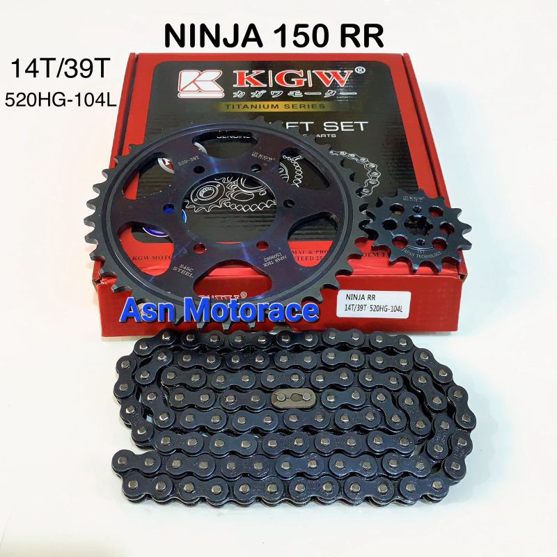 GEAR GIR SET RANTAI NINJA 150 RR NINJA 150RR GEAR SET PLUS RANTAI KAWASAKI NINJA RR NINJA 150RR NINJ