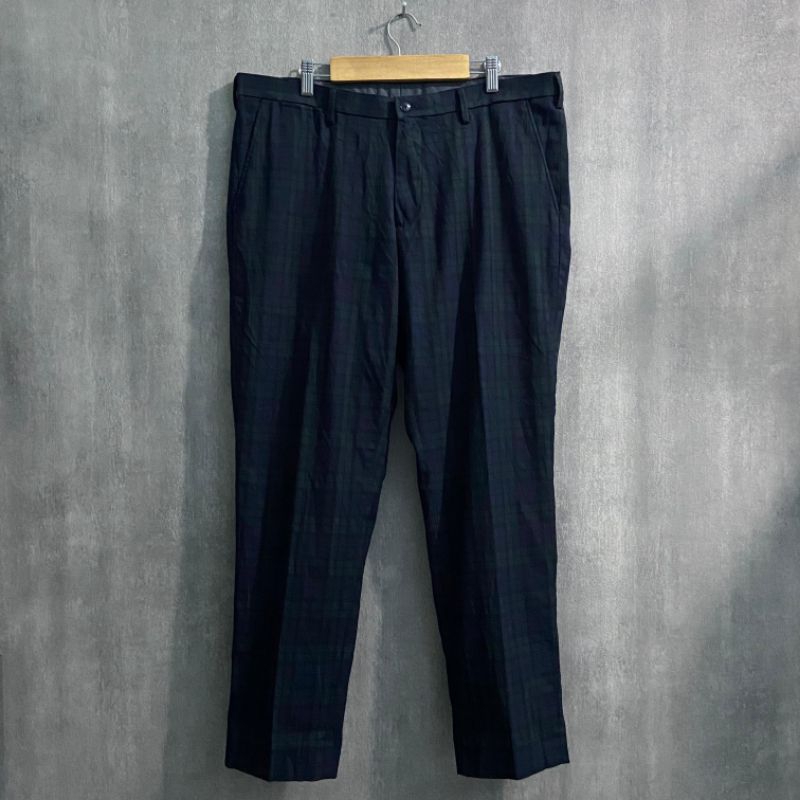 Work Pants Tartan UNIQLO HEATTECH Size 36 / Celana Bahan Pria / Celana Panjang Tartan Pria / WP118