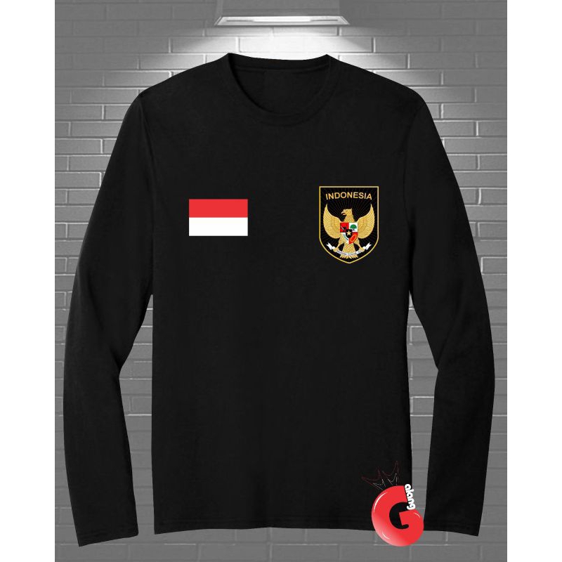 Kaos logo garuda Indonesia Tangan Panjang / Kaos Tangan Panjang logo Garuda