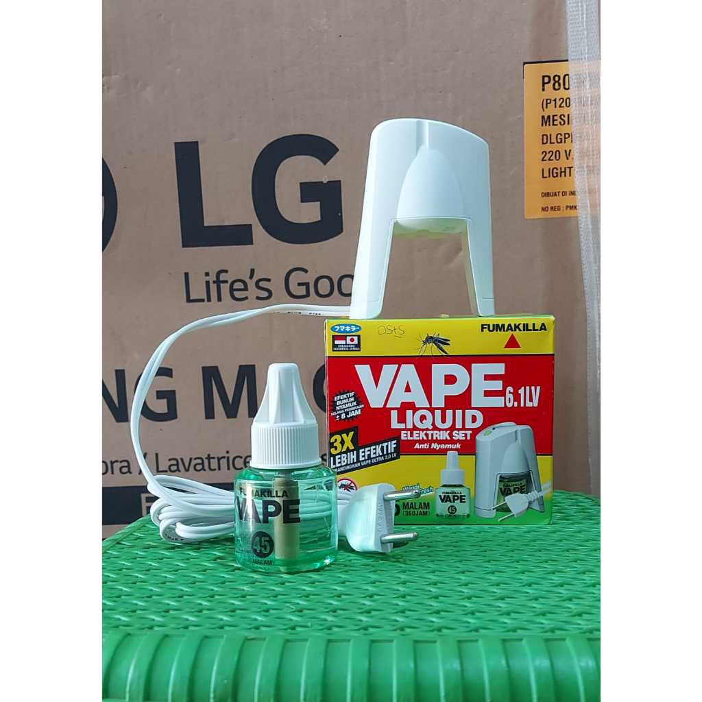 Alat Elektrik Liquid SET + Refill 45 Malam Obat Nyamuk Liquid Merk Vape Fumakilla