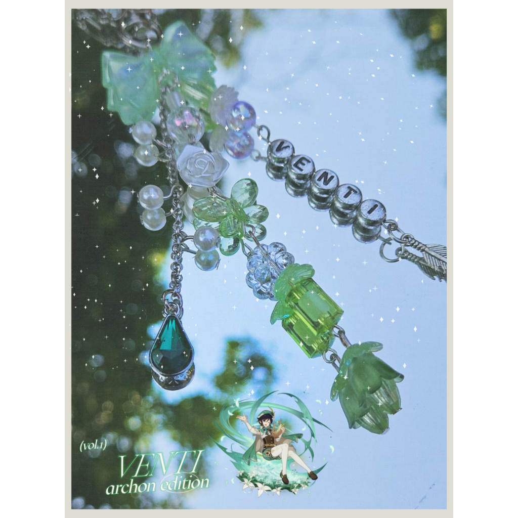 : ̗̀➛ Genshin Impact Venti Beads Keychain ✧.*